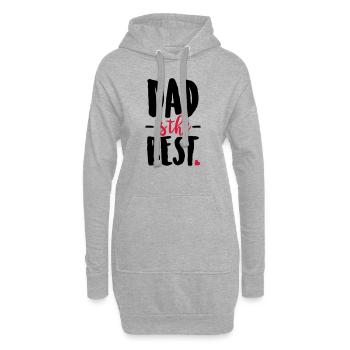 Dad is the best - Hoodie Dress - heather grey - Front