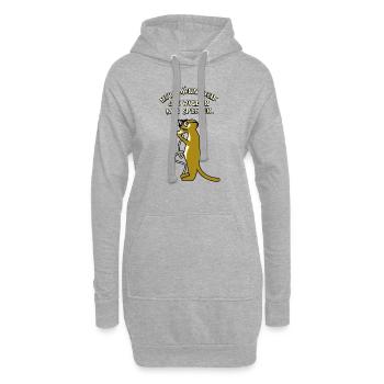 Nerdmännchen wollen nur spielen - Hoodie-Kleid - Grau meliert - Vorne