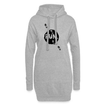 Statement run - Hoodie Dress - heather grey - Front