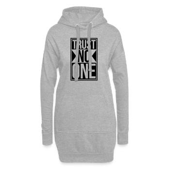 ne faites confiance à personne pour ne citer - Sweat-shirt à capuche long Femme - gris chiné - Devant