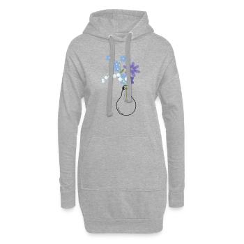 Glühbirne Blumen Blumenstrauß Natur - Hoodie-Kleid - Grau meliert - Vorne