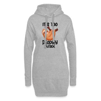 Introvertiert Schüchtern Antisozial Faultier - Hoodie-Kleid - Grau meliert - Vorne