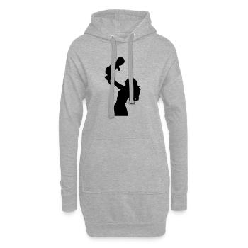 Mutter - Hoodie-Kleid - Grau meliert - Vorne