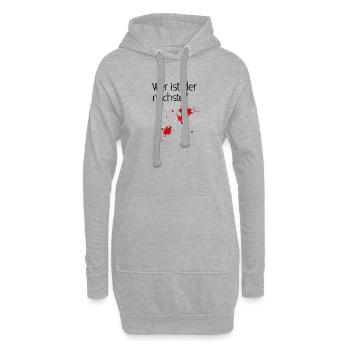 Wer ist der nächste? Arzt Geschenk - Hoodie-Kleid - Grau meliert - Vorne