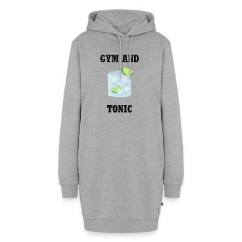 Gym et Tonique - Sweat-shirt à capuche long Femme - gris chiné - Devant