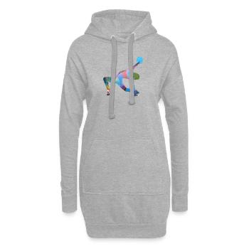 turnerin, yoga,sport,übungen,tanzen,gymnastik - Hoodie-Kleid - Grau meliert - Vorne