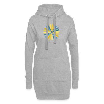 Marguerite - Sweat-shirt à capuche long Femme - gris chiné - Devant