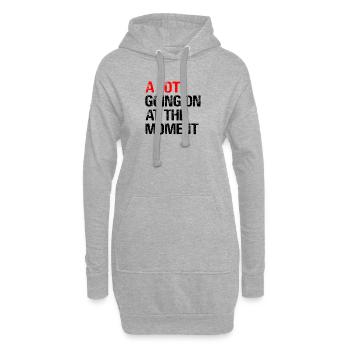 A Lot Going on at The Moment - Hoodie Dress - heather grey - Front