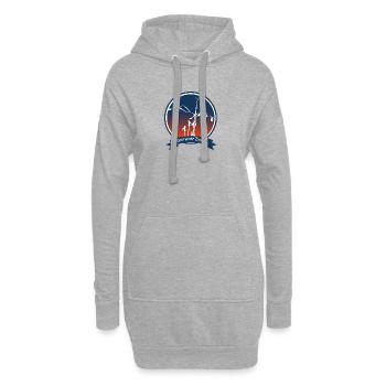 Grimentz Zinal Alpes Suisse leewarddesign - Hoodie-Kleid - Grau meliert - Vorne