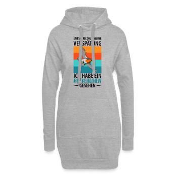 Vogelbeobachtung Vögel Beobachten Birding Vogel - Hoodie-Kleid - Grau meliert - Vorne