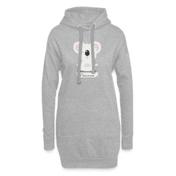 Yoga Koala - Sweat-shirt à capuche long Femme - gris chiné - Devant