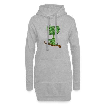 chamaeleon tier exotisch - Hoodie-Kleid - Grau meliert - Vorne