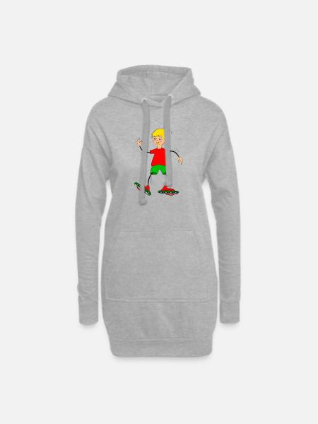 inliner sport kind - Hoodie-Kleid - Grau meliert