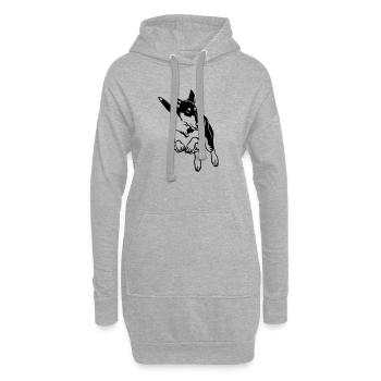 Collie - Hoodie-Kleid - Grau meliert - Vorne