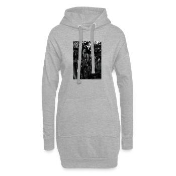 Ich sehe dich - Hoodie-Kleid - Grau meliert - Vorne