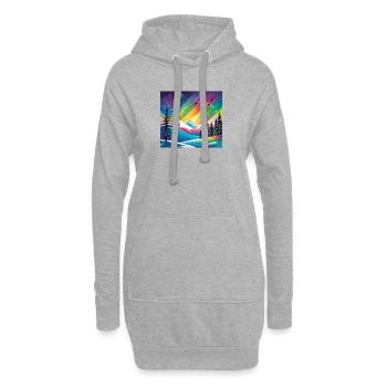 Arktische Aurora - Hoodie-Kleid - Grau meliert - Vorne
