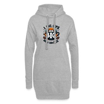 J’aime les grandes tasses et je ne peux pas mentir - Sweat-shirt à capuche long Femme - gris chiné - Devant