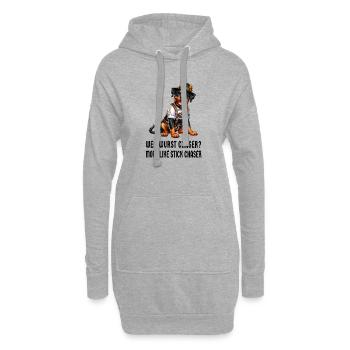 Rottweiler Weißwurst Design - Hoodie-Kleid - Grau meliert - Vorne