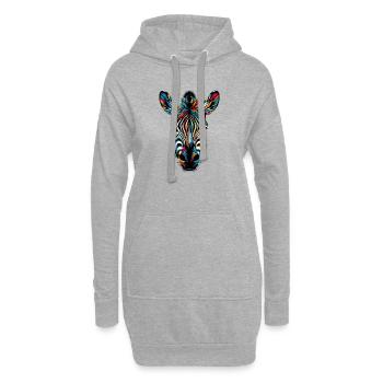 Zebra - Hoodie-Kleid - Grau meliert - Vorne