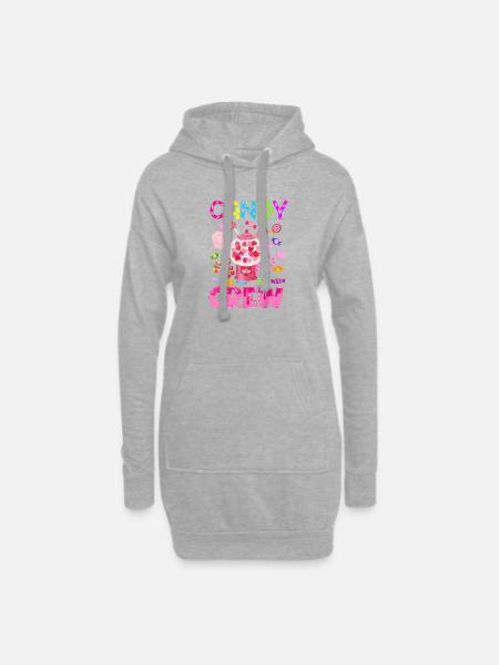 Candy Crew Decorations Sweetie Candy Squad - Hoodie-Kleid - Grau meliert