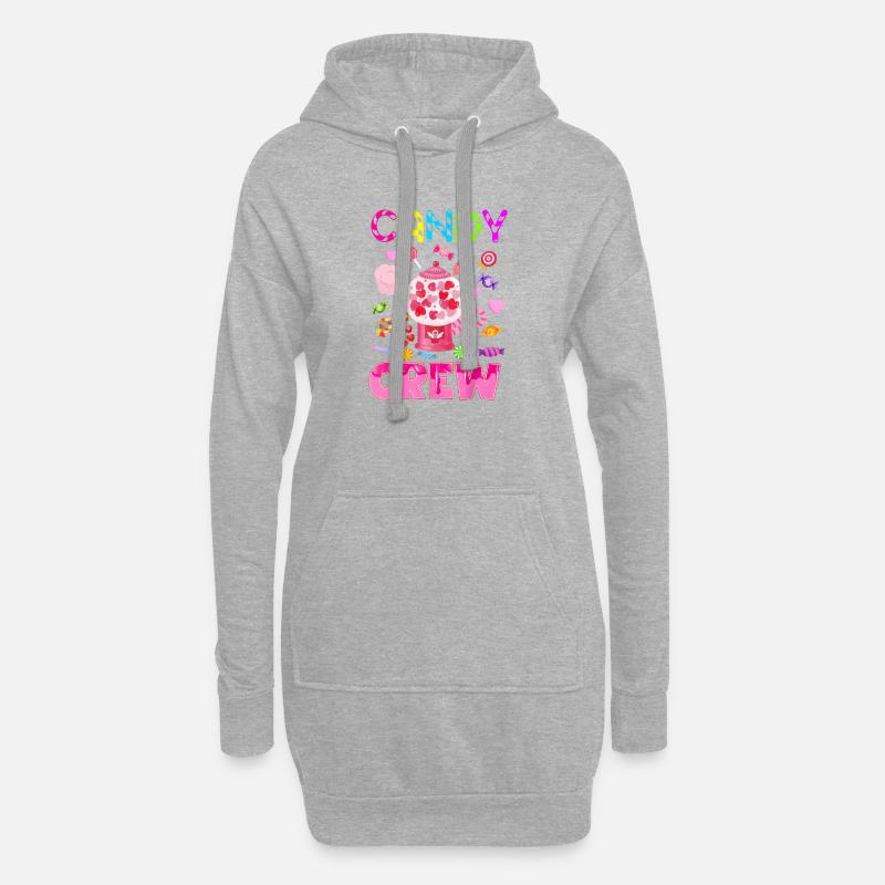 Candy Crew Decorations Sweetie Candy Squad - Hoodie Dress - heather grey