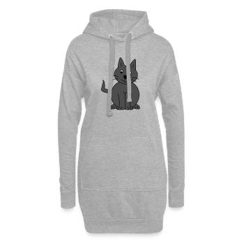 Jahrestag. Jubiläumsdekade. Humor. komisch - Hoodie-Kleid - Grau meliert - Vorne