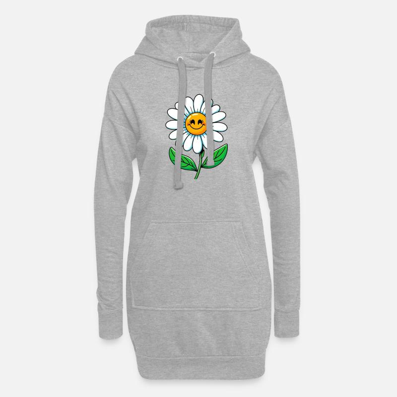 Gänseblümchen - Hoodie-Kleid - Grau meliert
