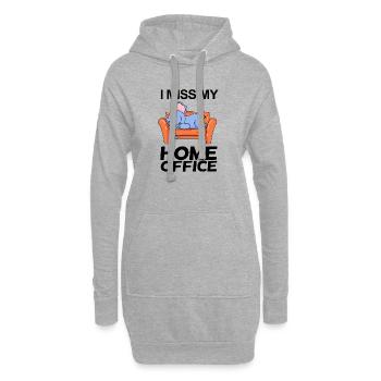 Home Office Spruch lustig - Hoodie-Kleid - Grau meliert - Vorne