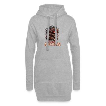 Die Weisheit der Alten - Hoodie-Kleid - Grau meliert - Vorne