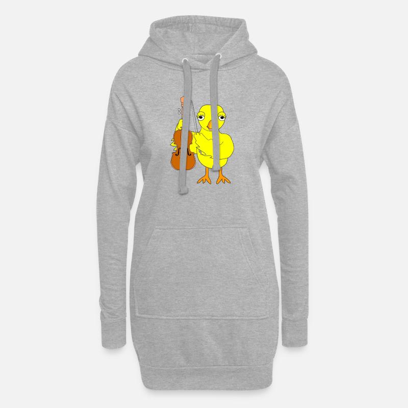 Cello Küken - Hoodie-Kleid - Grau meliert