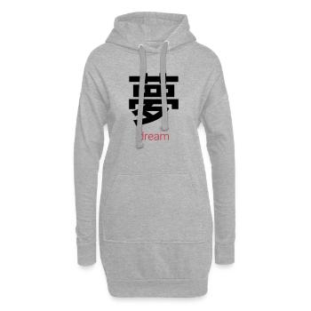 夢 – Yume, der japanische Traum - Hoodie-Kleid - Grau meliert - Vorne