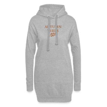 Herbstliche Naturkraft Schriftzug - Hoodie-Kleid - Grau meliert - Vorne