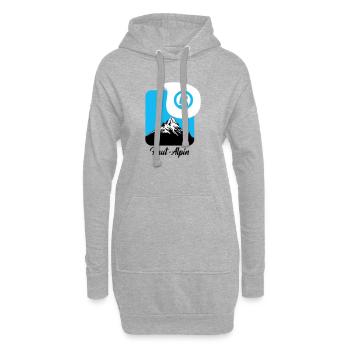 Haut Alpin département des hautes alpes 05 - Hoodie-Kleid - Grau meliert - Vorne