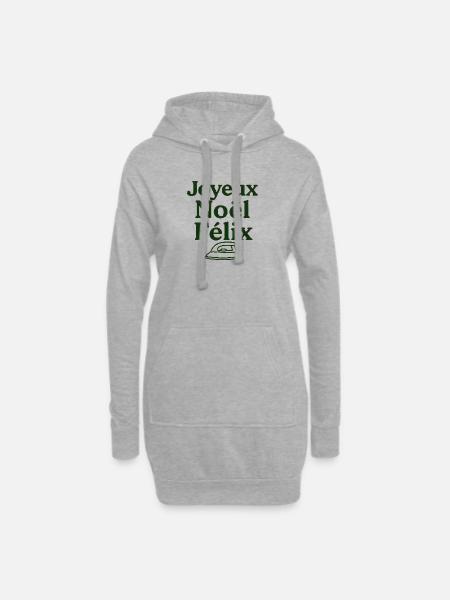 Joyeux Noel Felix - Sweat-shirt à capuche long Femme - gris chiné