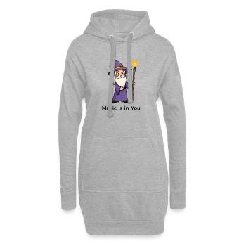 Magicien de dessin animé - La magie est en vous - Sweat-shirt à capuche long Femme - gris chiné - Devant