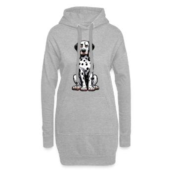 Dalmatiens Gardiens de dalmatiens Propriétaires de dalmatiens - Sweat-shirt à capuche long Femme - gris chiné - Devant