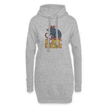 Ratte Mama Vintage Karikatur - Hoodie-Kleid - Grau meliert - Vorne