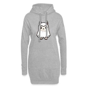Alpaka Llama Halloween Geist - Hoodie-Kleid - Grau meliert - Vorne