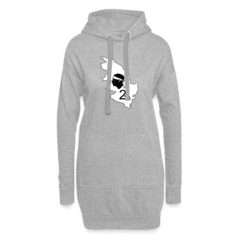 Corse du sud - Sweat-shirt à capuche long Femme - gris chiné - Devant