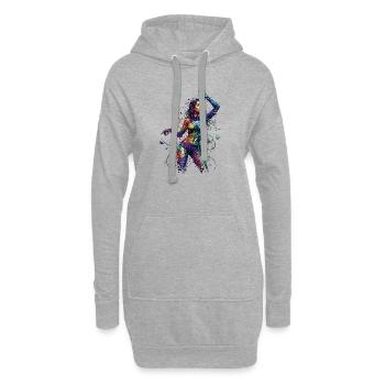 Vibe-Bewegung - Hoodie-Kleid - Grau meliert - Vorne