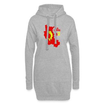 La Loire 42  - Sweat-shirt à capuche long Femme - gris chiné - Devant