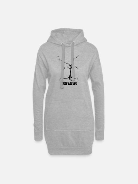 Tree - Hoodie-Kleid - Grau meliert