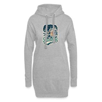 Bamberg Winterzauber   - Hoodie-Kleid - Grau meliert - Vorne