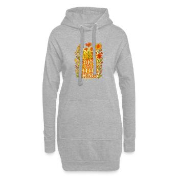 Enjoy the Little Things Floral - Hoodie Dress - heather grey - Front