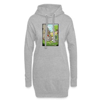 Der_Klemmkeil_2025 - Hoodie-Kleid - Grau meliert - Vorne