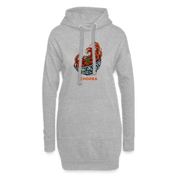 Dynamische Chorba-Suppenschüssel - Hoodie-Kleid - Grau meliert - Vorne