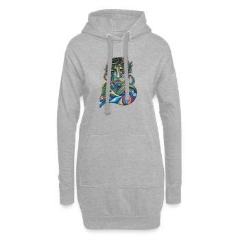 Mère Nature en Mouvement - Sweat-shirt à capuche long Femme - gris chiné - Devant