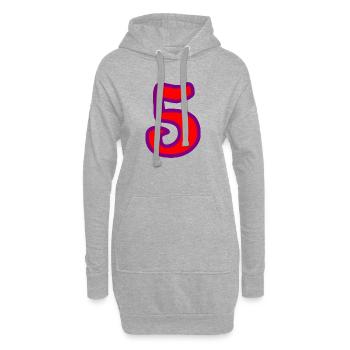 5. ANNIVERSAIRE. 5 ANS. 5e ANNIVERSAIRE - Sweat-shirt à capuche long Femme - gris chiné - Devant