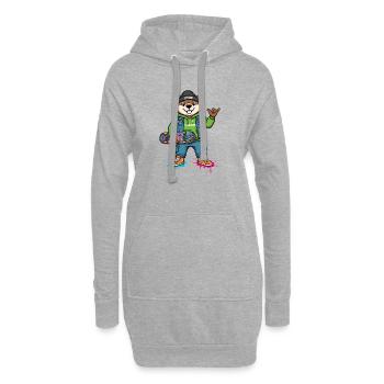 Trailbrawler Biber Skateheld - Hoodie-Kleid - Grau meliert - Vorne