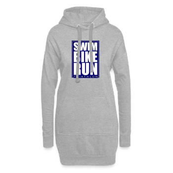 Triathlon Natation Course Cyclisme - Sweat-shirt à capuche long Femme - gris chiné - Devant